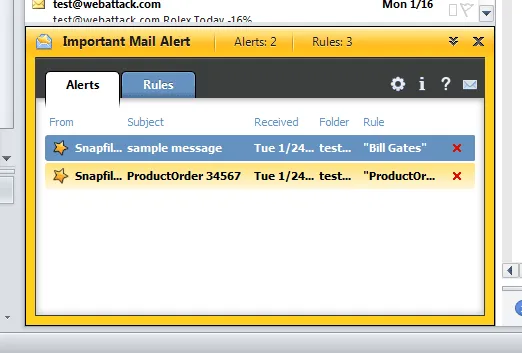 Important Mail Alert for Outlook Screenshot 2