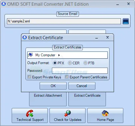 OmidSoft Email Converter Screenshot 2