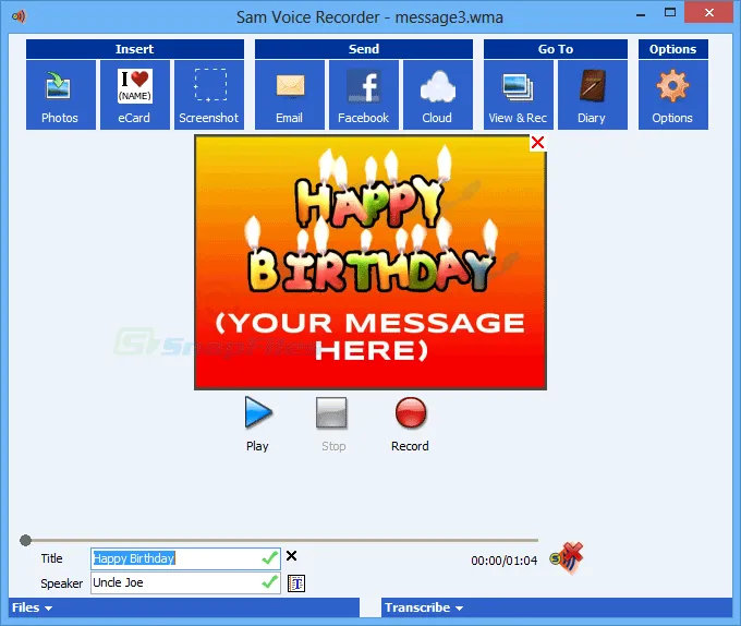 Speak-A-Message Screenshot 2