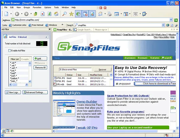 Acoo Browser Screenshot 1