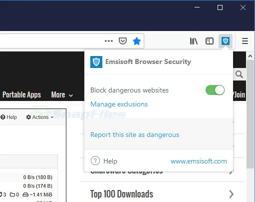 Emsisoft Browser Security for Firefox Screenshot 1