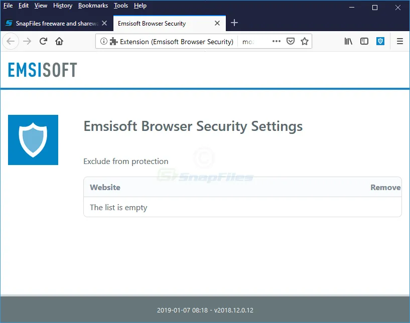 Emsisoft Browser Security for Firefox Screenshot 2