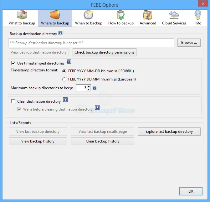 Firefox Extension Backup (FEBE) Screenshot 2