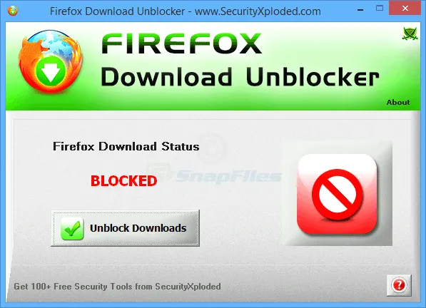 Firefox Download Unblocker Screenshot 1