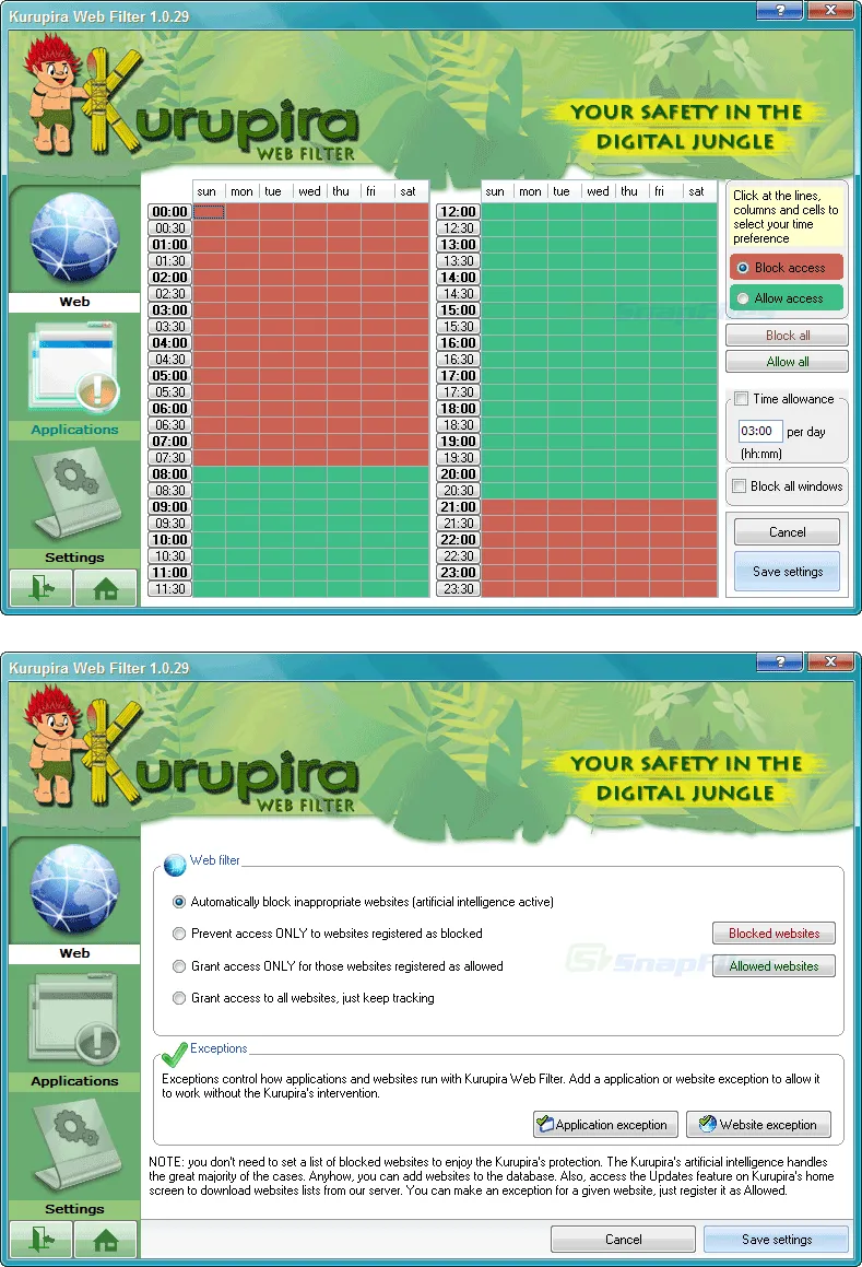 Kurupira Web Filter Screenshot 2