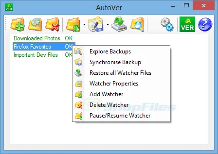 AutoVer Screenshot 1