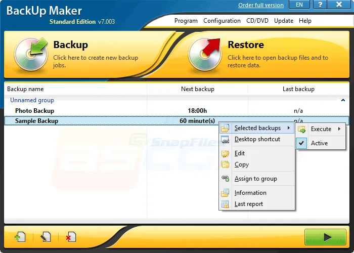 BackUp Maker Screenshot 1