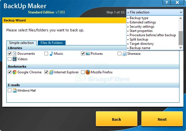 BackUp Maker Screenshot 2