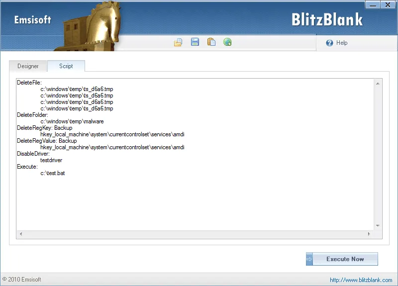 Emsisoft BlitzBlank Screenshot 2