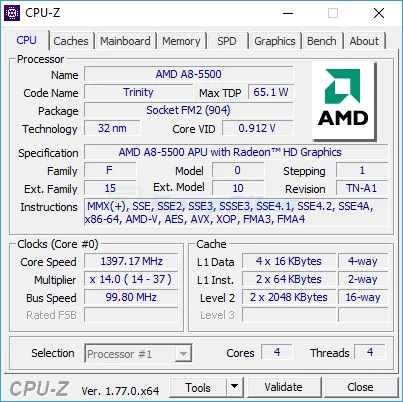 CPU-Z Screenshot 1