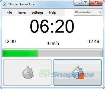 Dinner Timer Lite Screenshot 1