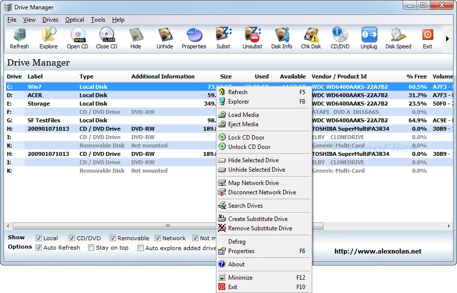 Drive Manager Screenshot 1