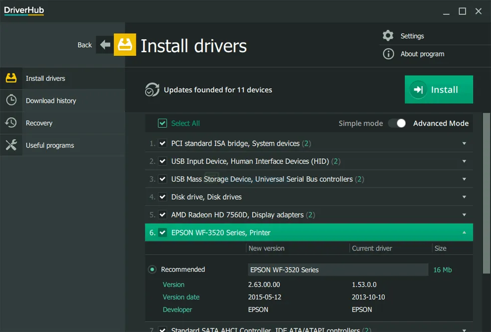 DriverHub Screenshot 2