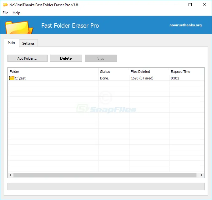 Fast Folder Eraser Pro Screenshot 1