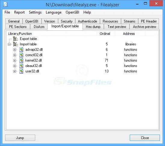 FileAlyzer Screenshot 2