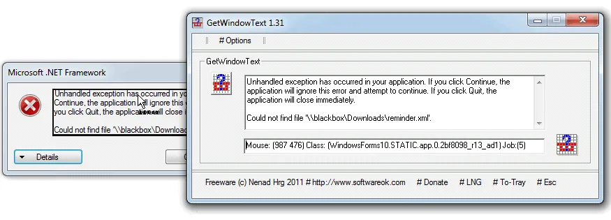 GetWindowText Screenshot 1