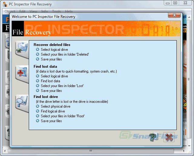 PC Inspector File Recovery Screenshot 2