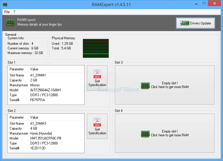 RAMExpert Screenshot 1