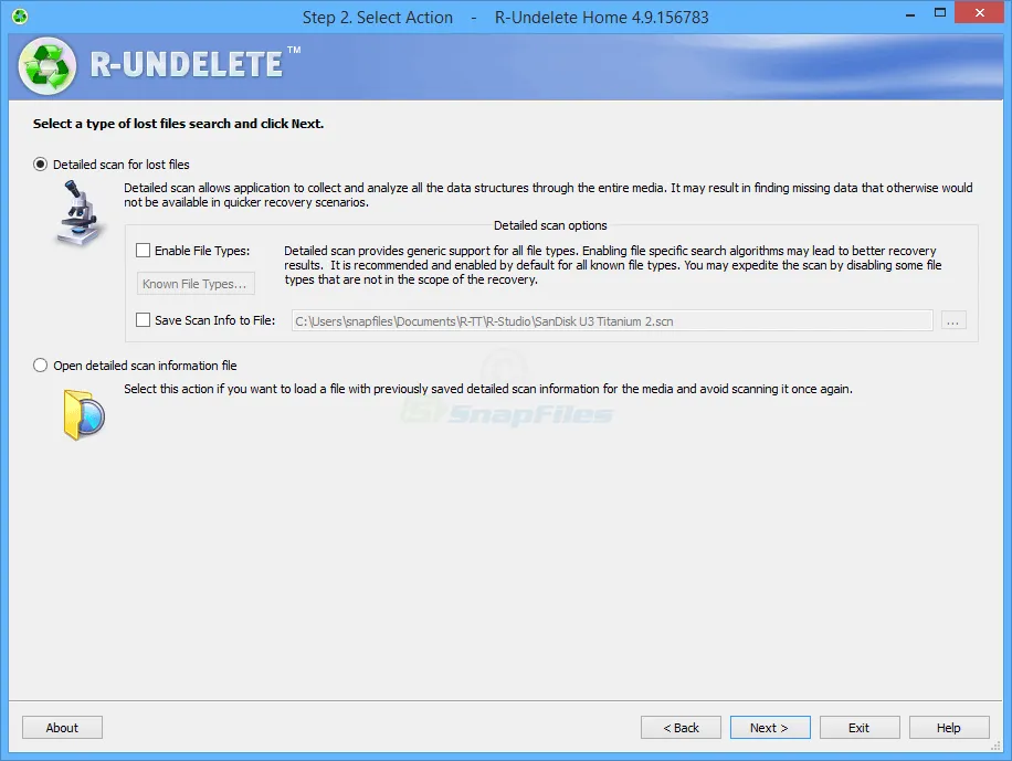 R-Undelete Home Screenshot 2