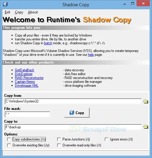 Shadow Copy Screenshot 1