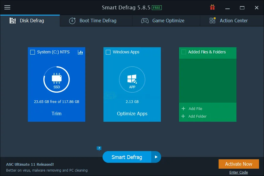 IObit Smart Defrag Screenshot 1