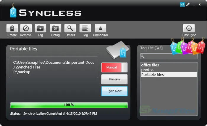 Syncless Screenshot 1