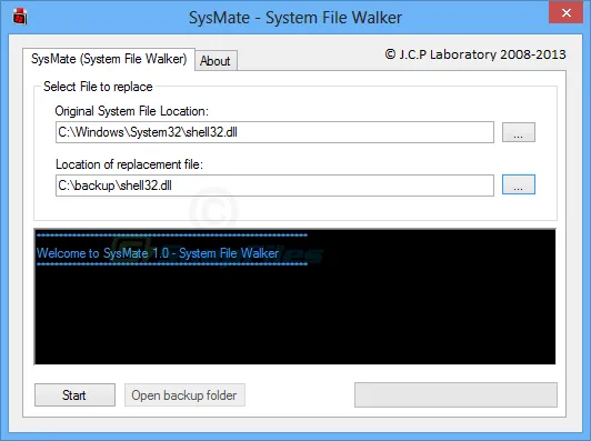 SysMate System File Walker Screenshot 1