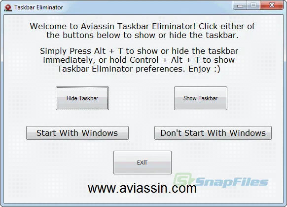 Taskbar Eliminator Screenshot 1