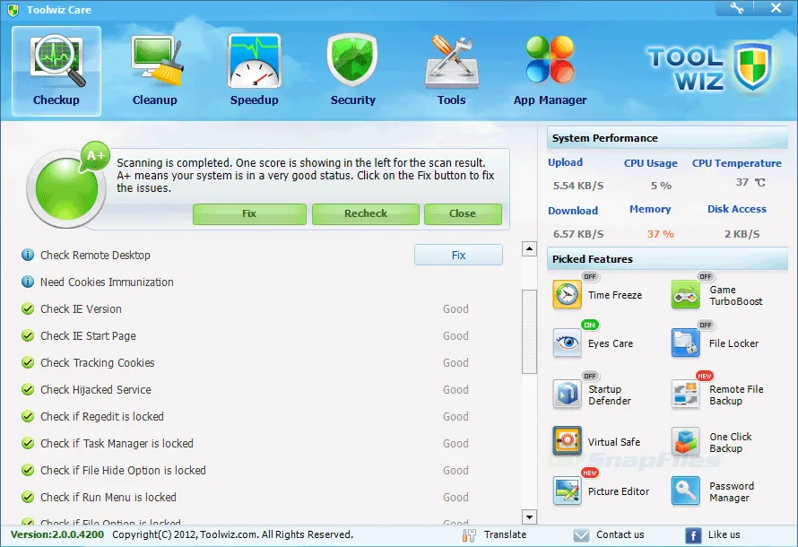 Toolwiz Care Screenshot 1