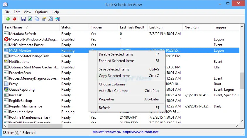 TaskSchedulerView Screenshot 1