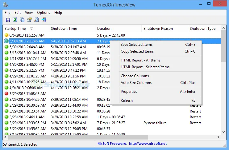 TurnedOnTimesView Screenshot 1