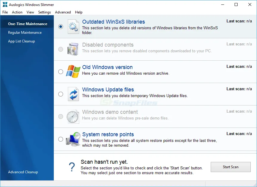 Auslogics Windows Slimmer Screenshot 1