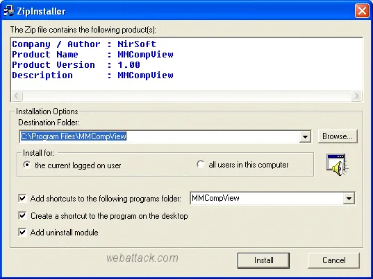 ZipInstaller Screenshot 1